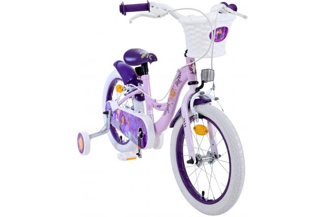 Disney Wish Børnecykel - Piger - 16 tommer - Lilla - To håndbremser