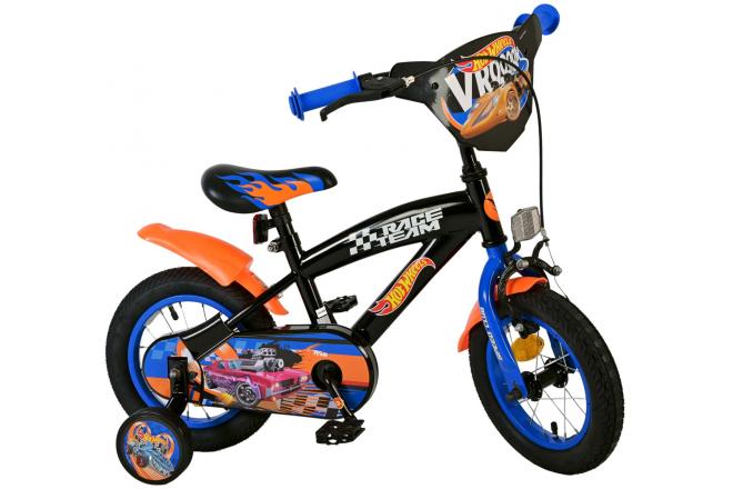 Hot Wheels børnecykel - drenge - 12 tommer - sort orange blå