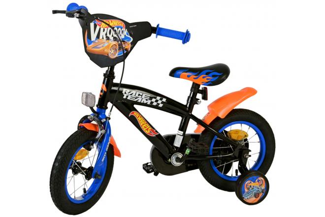 Hot Wheels børnecykel - drenge - 12 tommer - sort orange blå