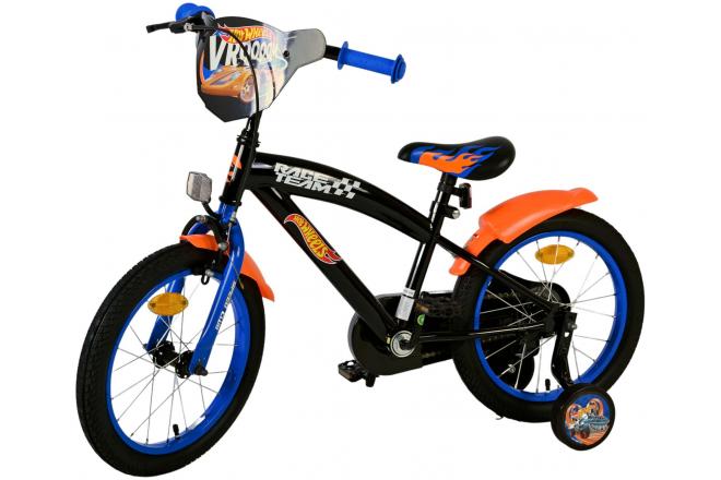 Hot Wheels Børnecykel - Drenge - 16 tommer - Sort Orange Blå