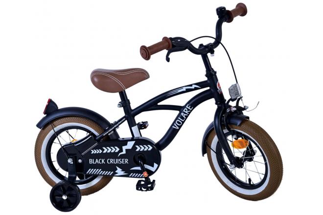 Volare Black Cruiser Børnecykel - Drenge - 12 tommer - Sort