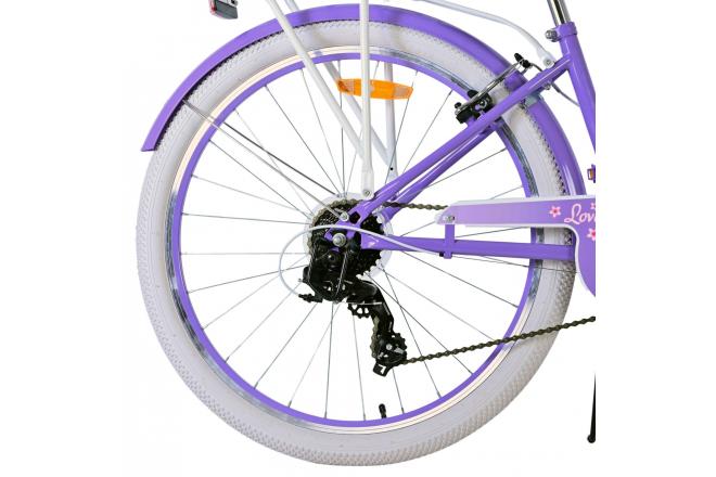 Volare Lovely Børnecykel - Piger - 26 tommer - Lilla - 7 gear