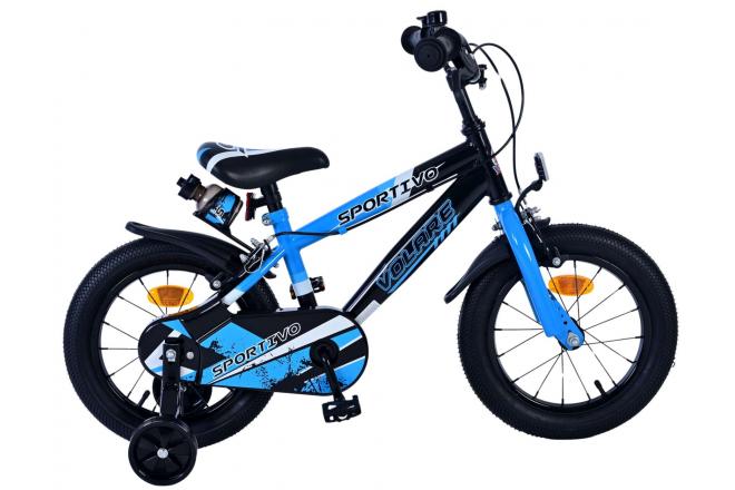 Volare Sportivo Børnecykel - Drenge - 14 tommer - Blå Sort - To håndbremser