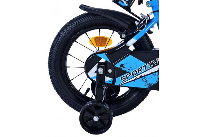 Volare Sportivo Børnecykel - Drenge - 14 tommer - Blå Sort - To håndbremser
