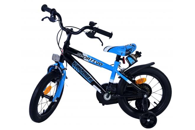 Volare Sportivo Børnecykel - Drenge - 14 tommer - Blå Sort - To håndbremser