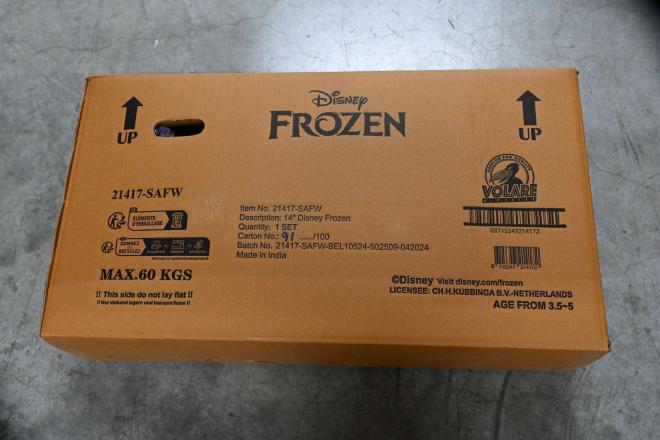 Disney Frozen 2 Børnecykel - Piger - 14 tommer - Blå/lilla - To håndbremser [CLONE]