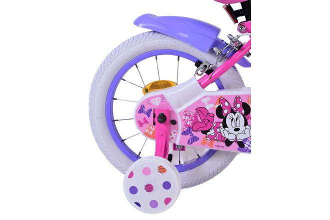 Disney Minnie Børnecykel - Piger - 14 tommer - Lyserød - To håndbremser