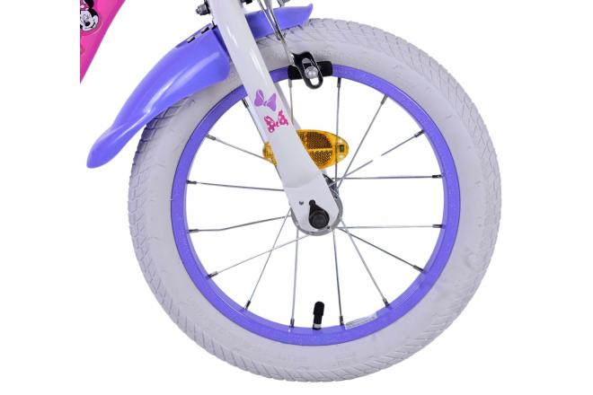 Disney Minnie Børnecykel - Piger - 14 tommer - Lyserød - To håndbremser