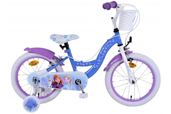 Disney Frozen 2 Børnecykel - Piger - 16 tommer - Blå/lilla - To håndbremser [CLONE]