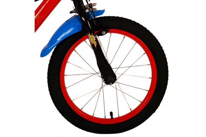 Ultimate Spider-Man børnecykel - Drenge - 16 tommer - Blå/Rød - To håndbremser
