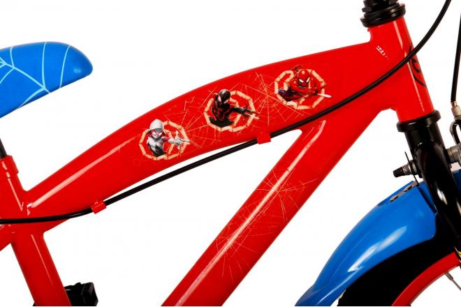Ultimate Spider-Man børnecykel - Drenge - 16 tommer - Blå/Rød - To håndbremser