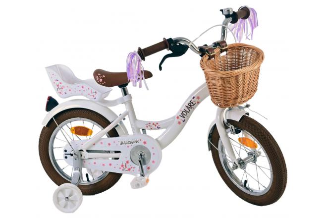 Volare Blossom børnecykel - Piger - 14 tommer - Hvid [CLONE]