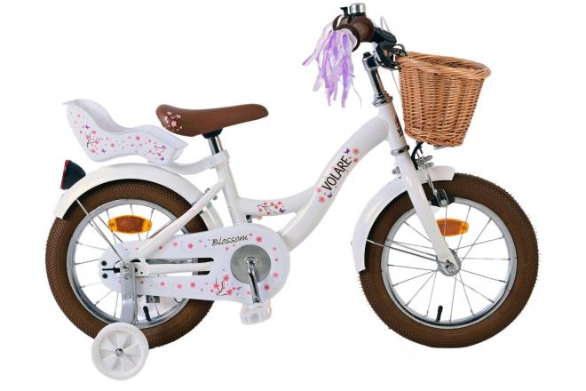 Volare Blossom børnecykel - Piger - 14 tommer - Hvid [CLONE]