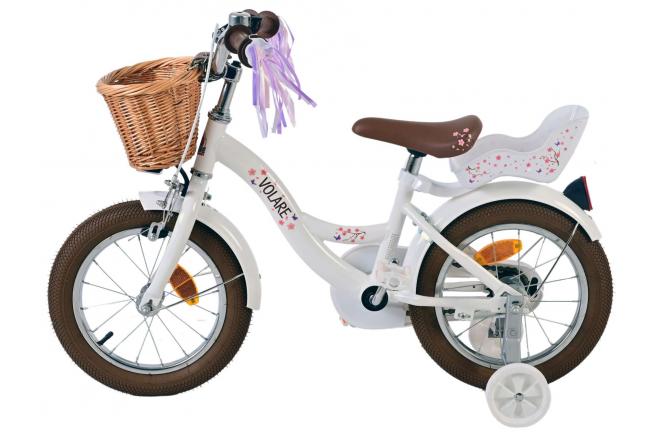 Volare Blossom børnecykel - Piger - 14 tommer - Hvid [CLONE]