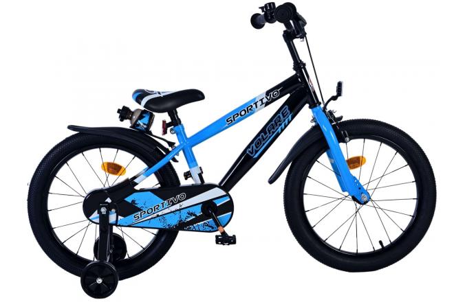 Volare Sportivo Børnecykel - Drenge - 18 tommer - Blå Sort [CLONE]