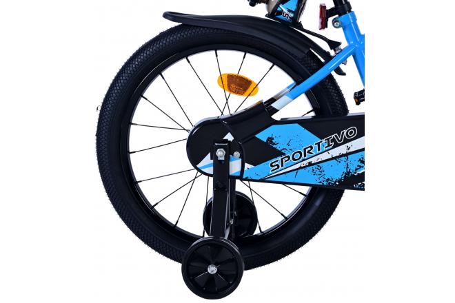 Volare Sportivo Børnecykel - Drenge - 18 tommer - Blå Sort [CLONE]