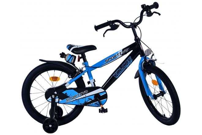 Volare Sportivo Børnecykel - Drenge - 18 tommer - Blå Sort - To håndbremser [CLONE]