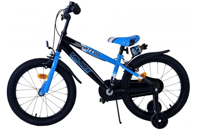 Volare Sportivo Børnecykel - Drenge - 18 tommer - Blå Sort - To håndbremser [CLONE]