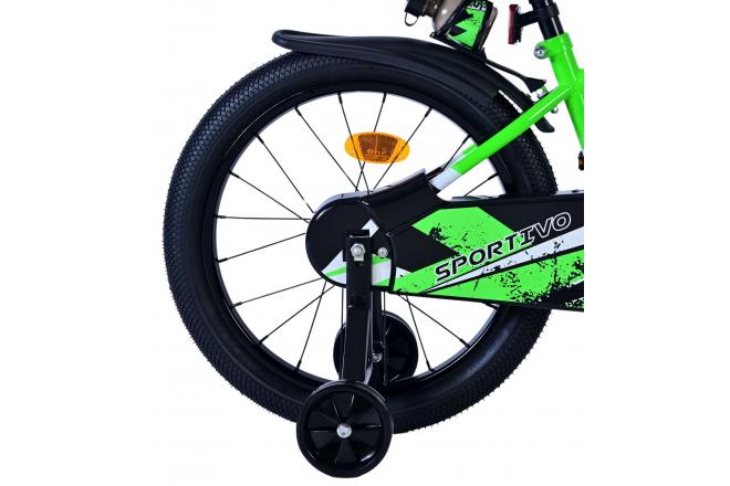 Volare Sportivo Børnecykel - Drenge - 18 tommer - Grøn Sort [CLONE]