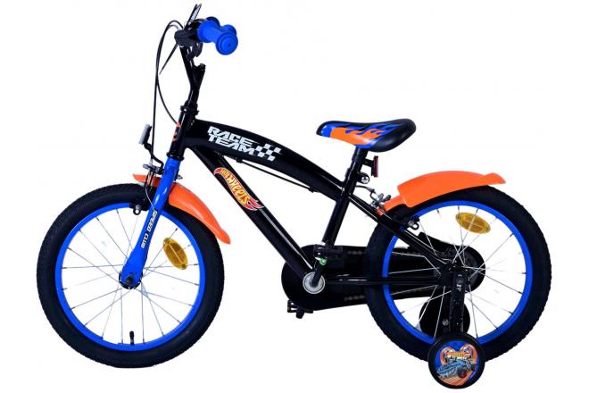 Hot Wheels Børnecykel - Drenge - 16 tommer - Sort Orange Blå - To håndbremser [CLONE]