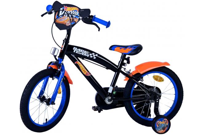 Hot Wheels Børnecykel - Drenge - 16 tommer - Sort Orange Blå - To håndbremser [CLONE]